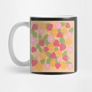 Strawberries and Summer Pattern Mug